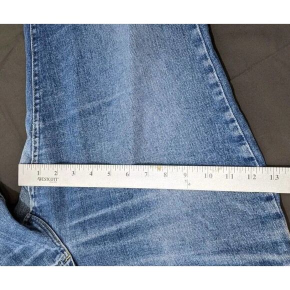 Lee Riders Denim Blue Jeans 35x28 Talon 42 Zipper Mens 1970s Dark Wash Straight - Picture 3 of 14